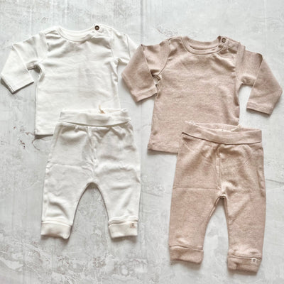 Baby Unisex Set | 2 PCS: Oatmeal Layette Set | BABYFACE