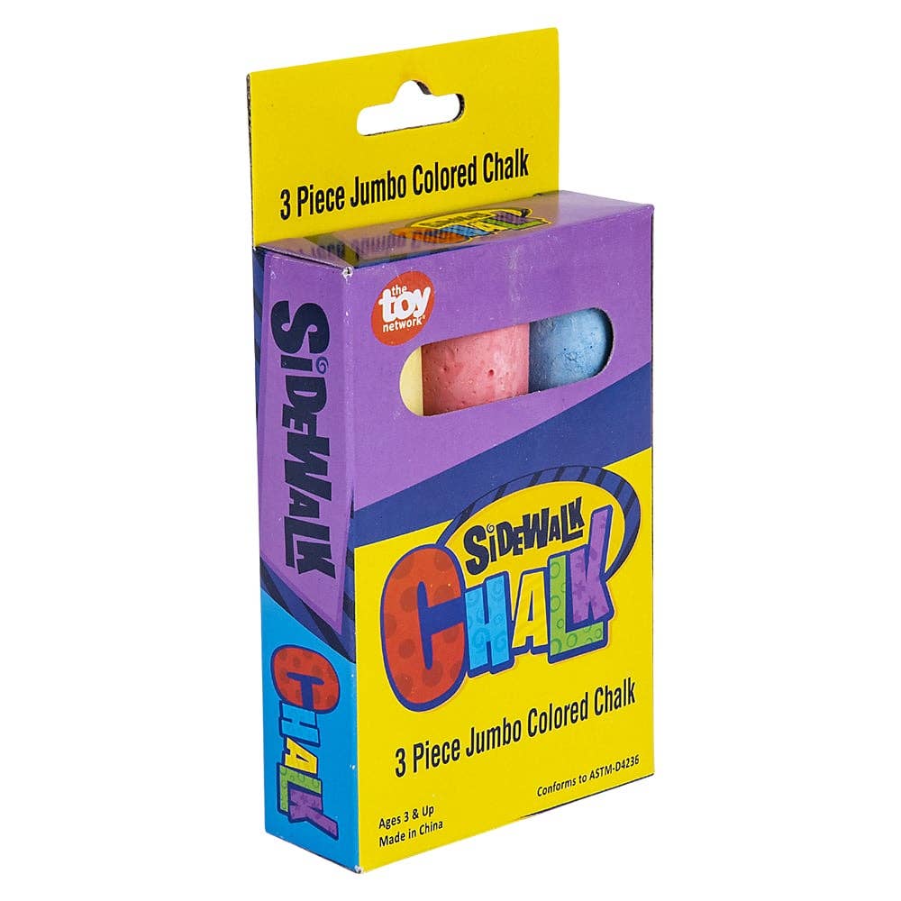 Box of Sidewalk Chalk with colorful packaging on a white background