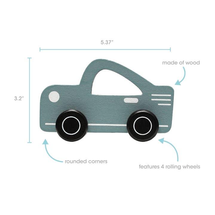 this diagram shows what each piece is made out of and which parts move like the wheels and top part being wood