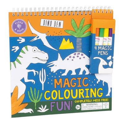 coloring pad with markers that only work on those pages- dinosaur theme