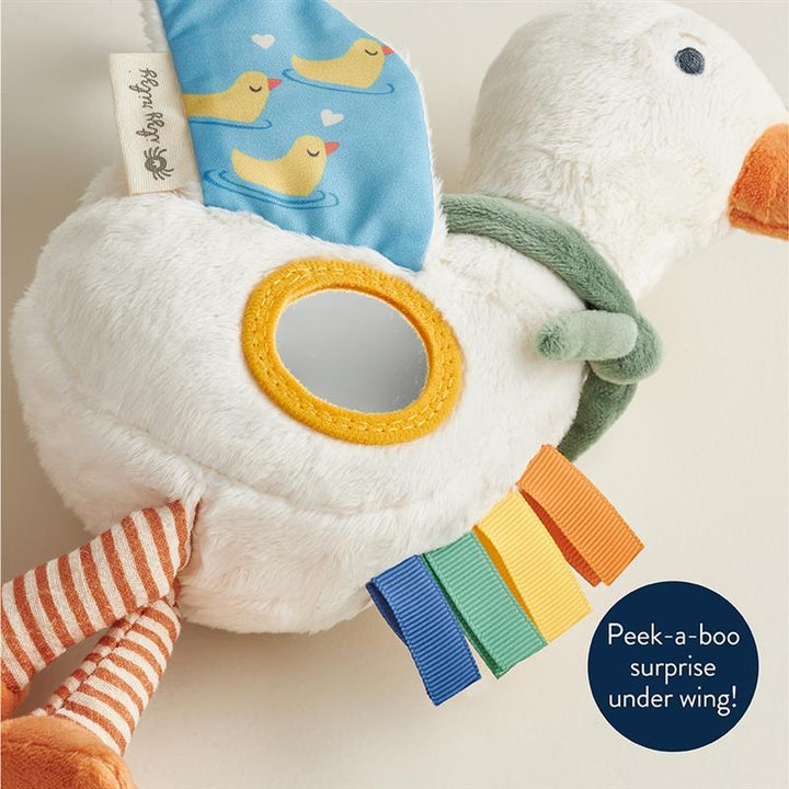 this picture shows a close up of the mirror and stimulation under the wing will bring baby