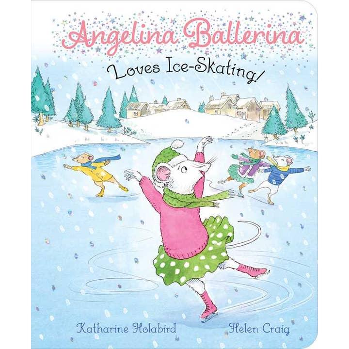 board book with angelina ballerina on the cover ice skating with other mice 