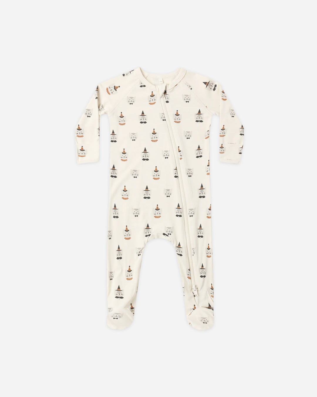 Baby Unisex Footie | Bamboo Zip Footie- Costume Kittens | Quincy Mae