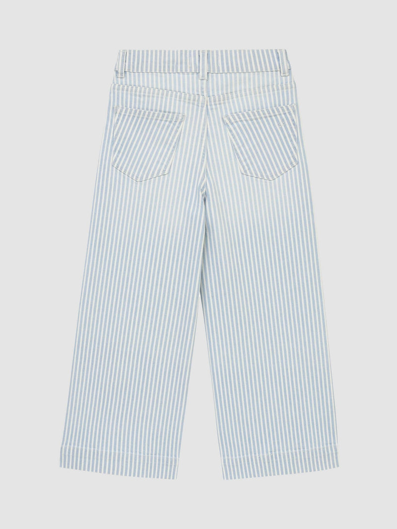 Tween Bottoms | Lily Wide Leg Denim in Blue Stripe | DL1961