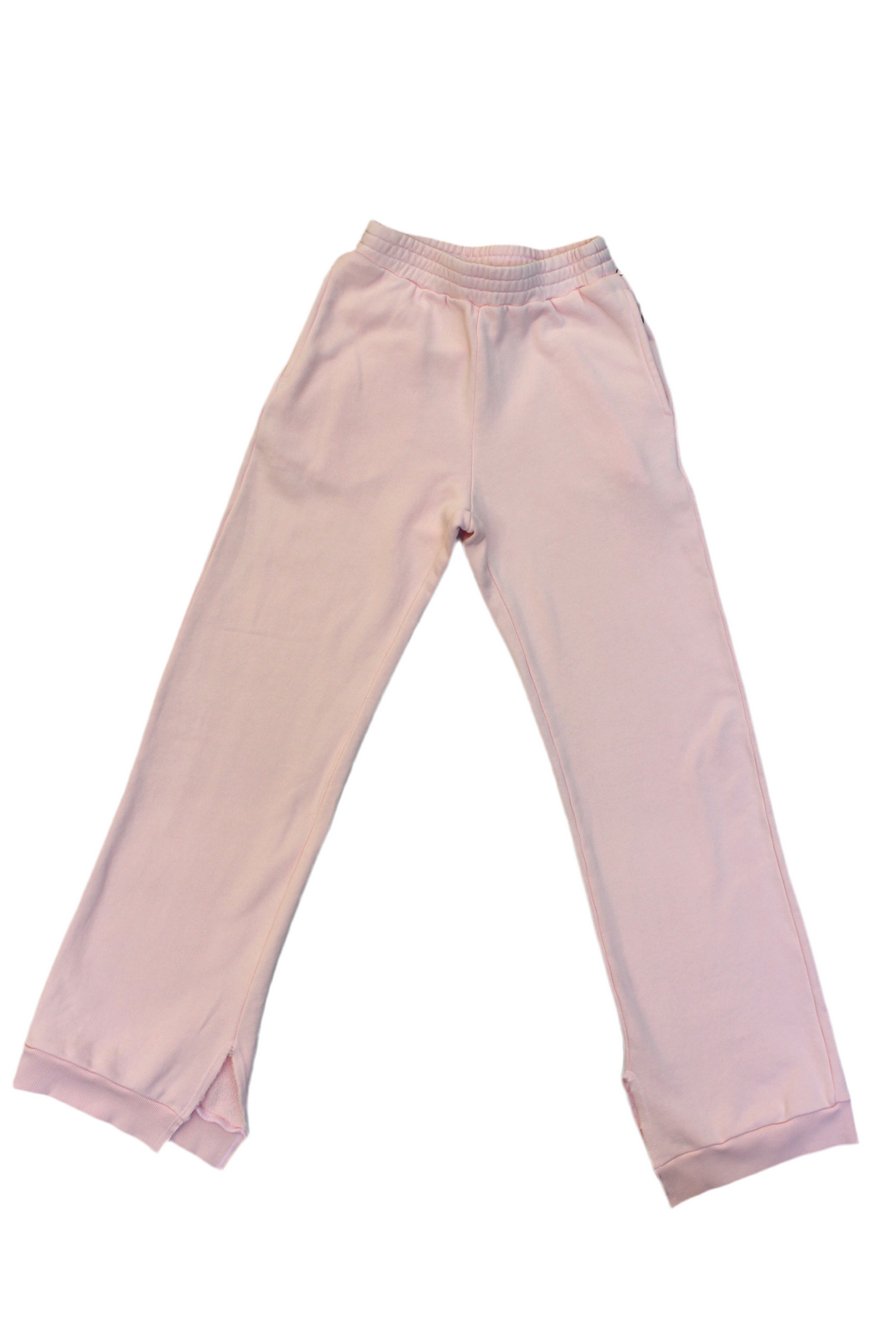 Tween Bottoms | Fleece Split Hem Pants - Pink Moscato | Tenly