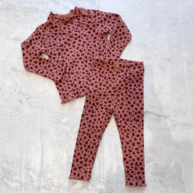 Baby Girls Sets | 2PCS: Rust Leopard | Play Up