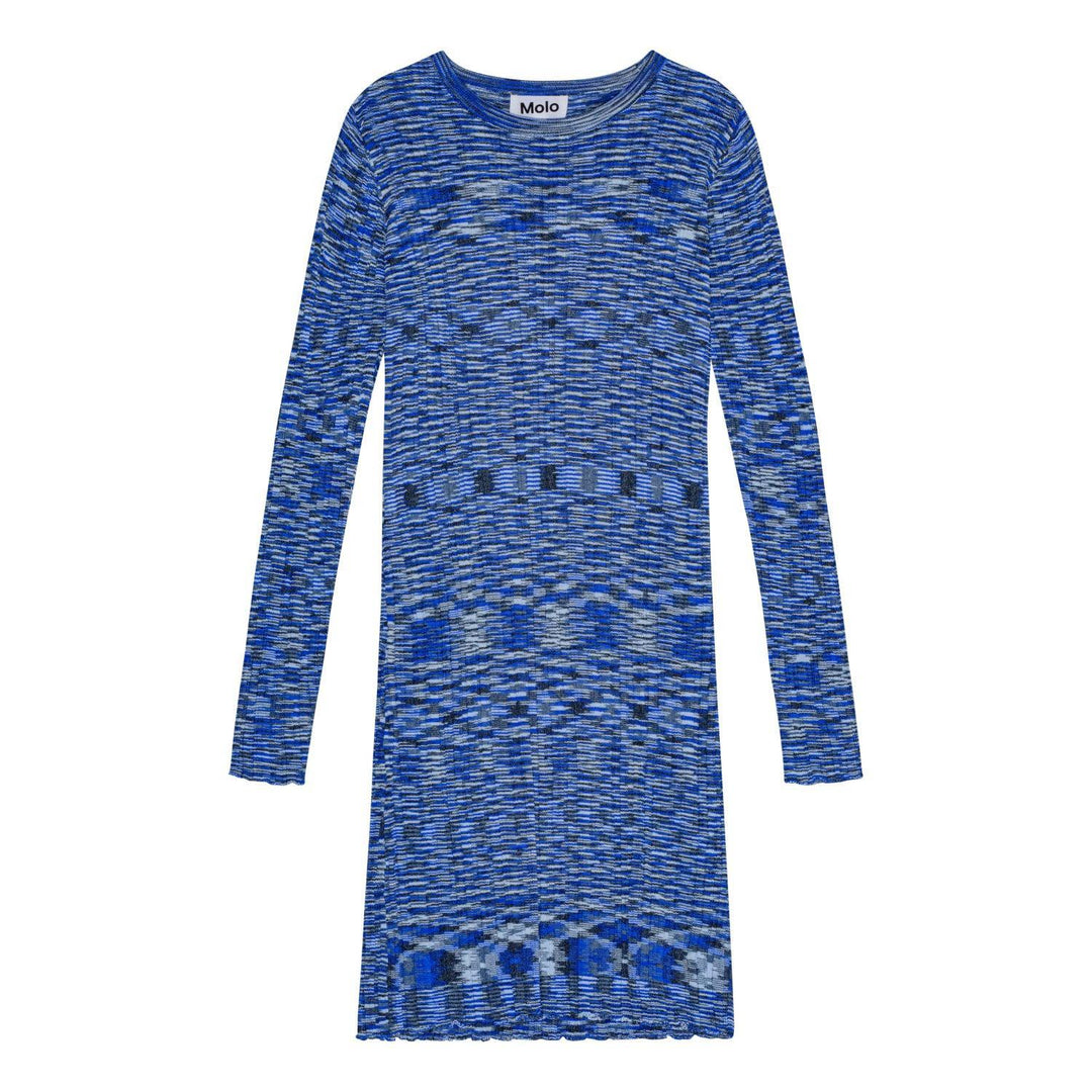 Camille Dress in Blue Mouline Print for Tweens Sizes 7-14