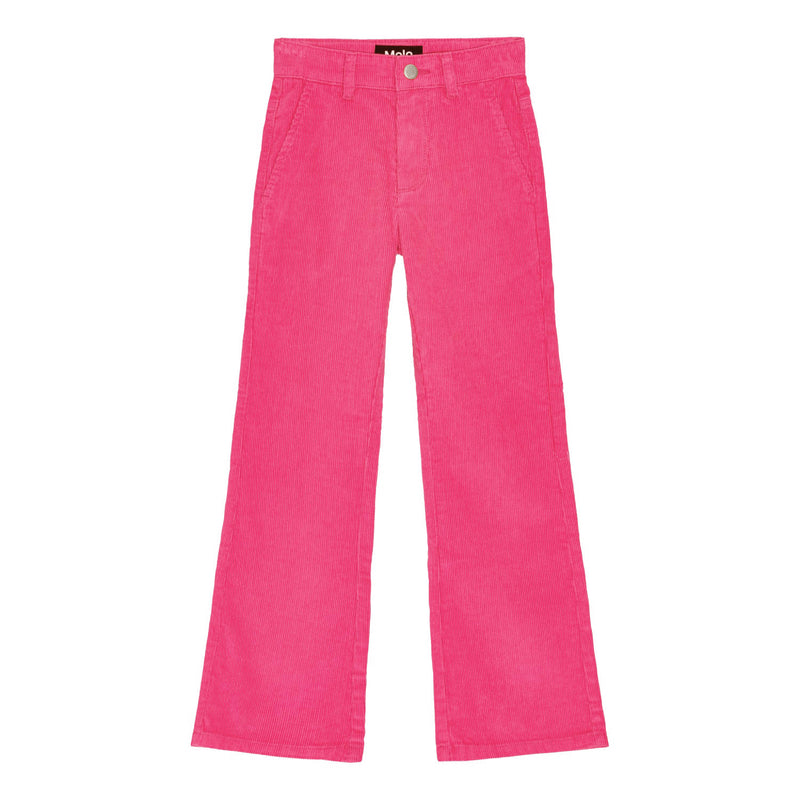 Shocking Pink Aida Corduroy Flare Pants from Molo