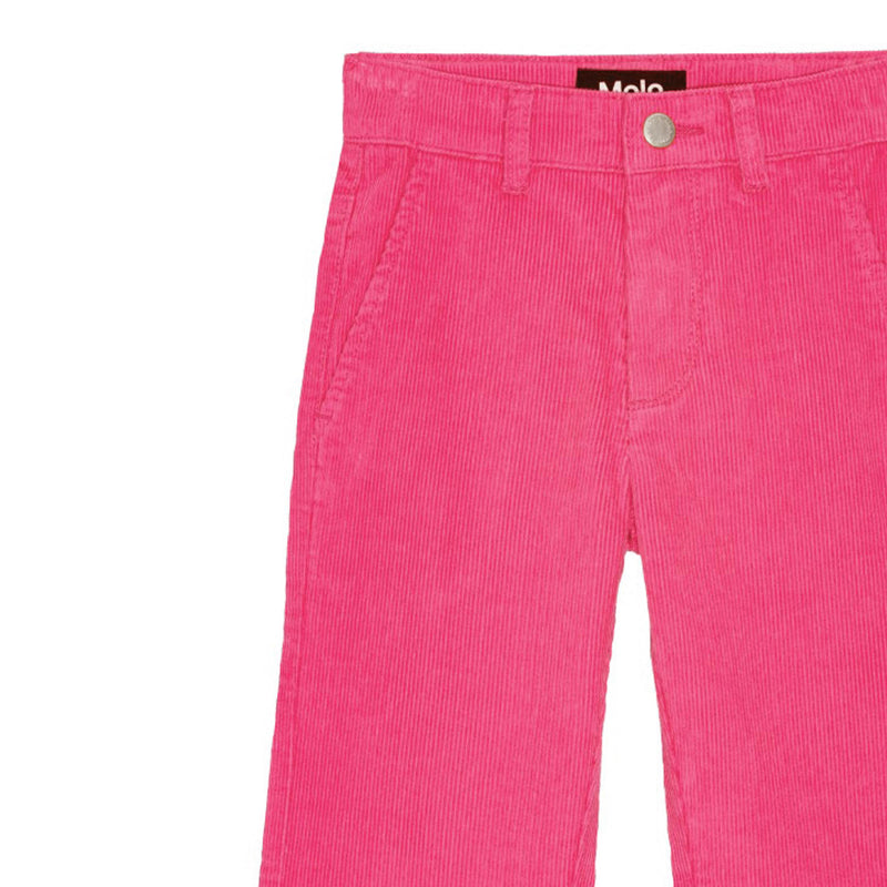 Shocking Pink Aida Corduroy Flare Pants from Molo