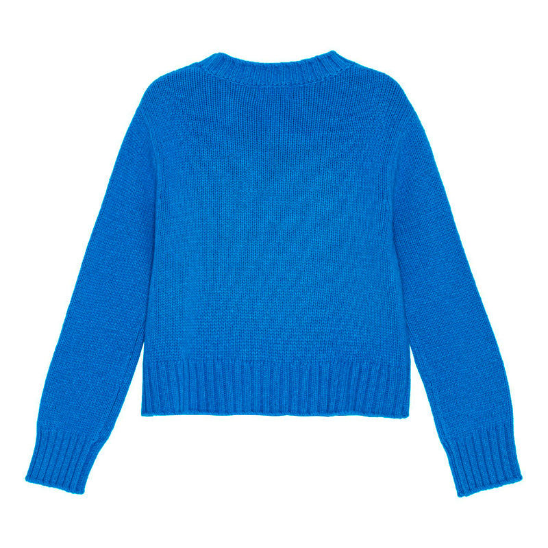 Gulda Knit Blue Sweater with Butterlfy from Molo