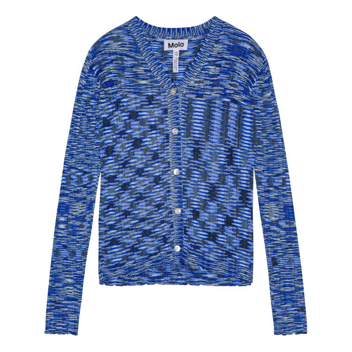 Tween Sweater | Genie Blue Mouline Cardigan | Molo