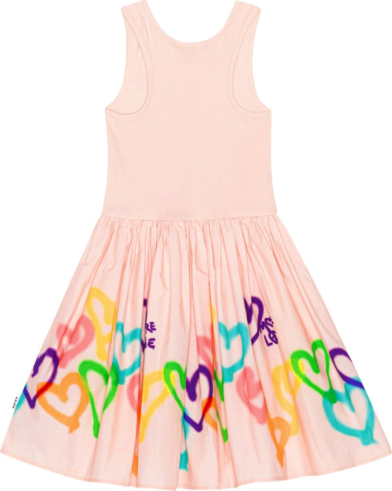Girls Dresses | Cassandra Colorful Hearts Dress | Molo