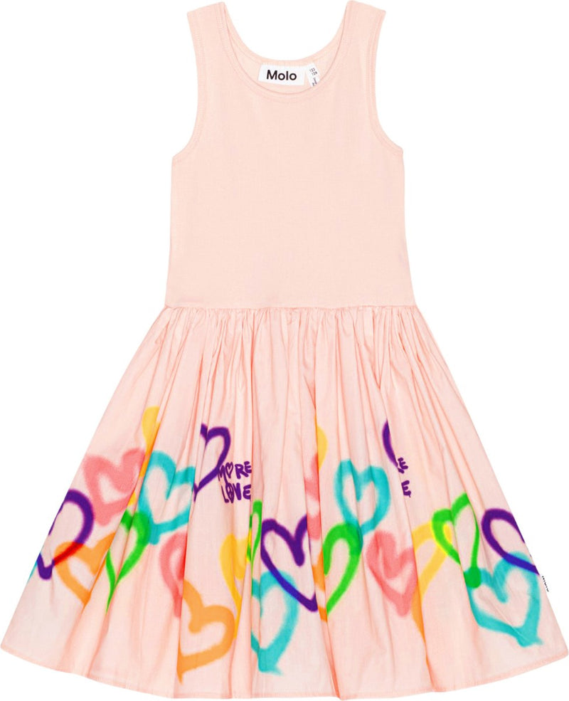 Girls Dresses | Cassandra Colorful Hearts Dress | Molo