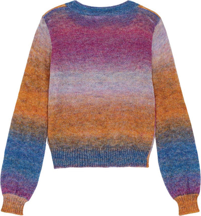 Gemina Rainbow Stripe Round Neck Sweater from Molo. 