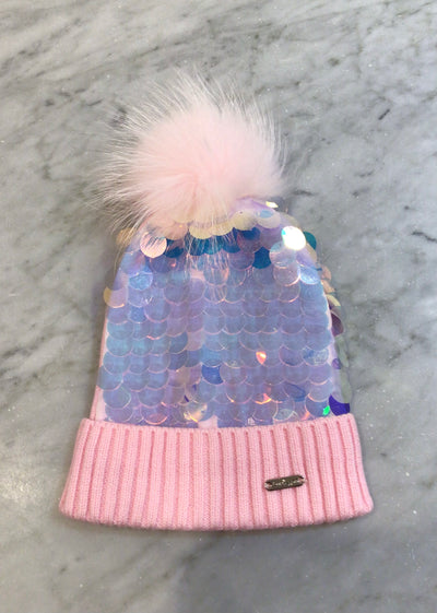 Girls Hat | Large Pailette Fur Hat - assorted | Bari Lynn Accessories