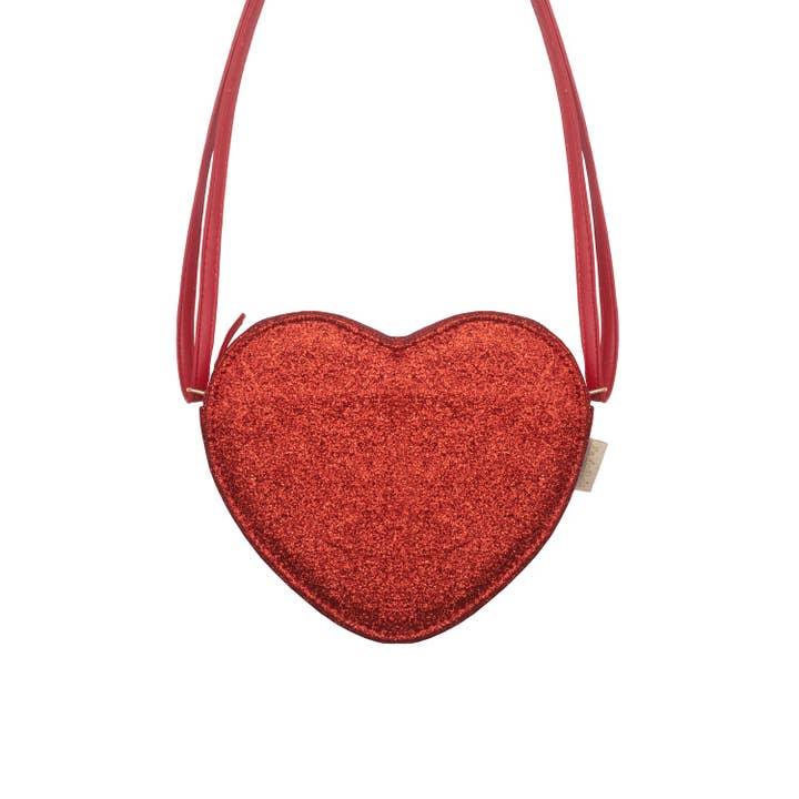 Handbag | Love Heart Glitter Bag- Red | Rockahula Kids