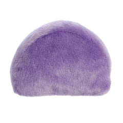 Purple fur hat on a white background