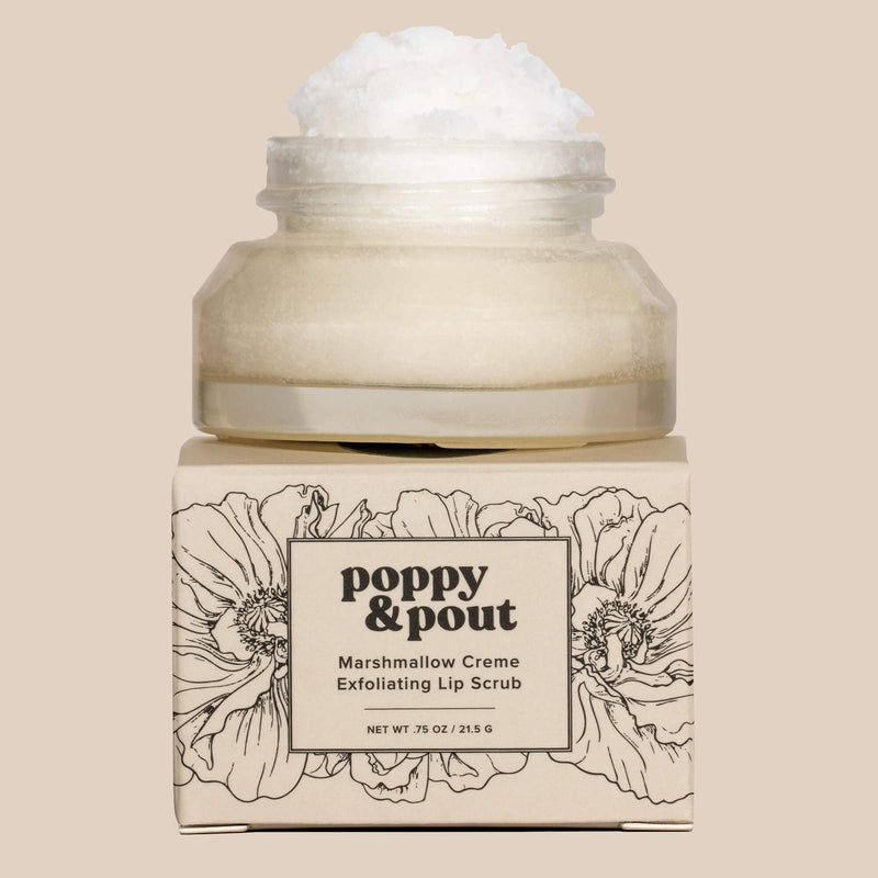 Lip Scrub | Marshmallow Creme Lip Scrub | Poppy & Pout
