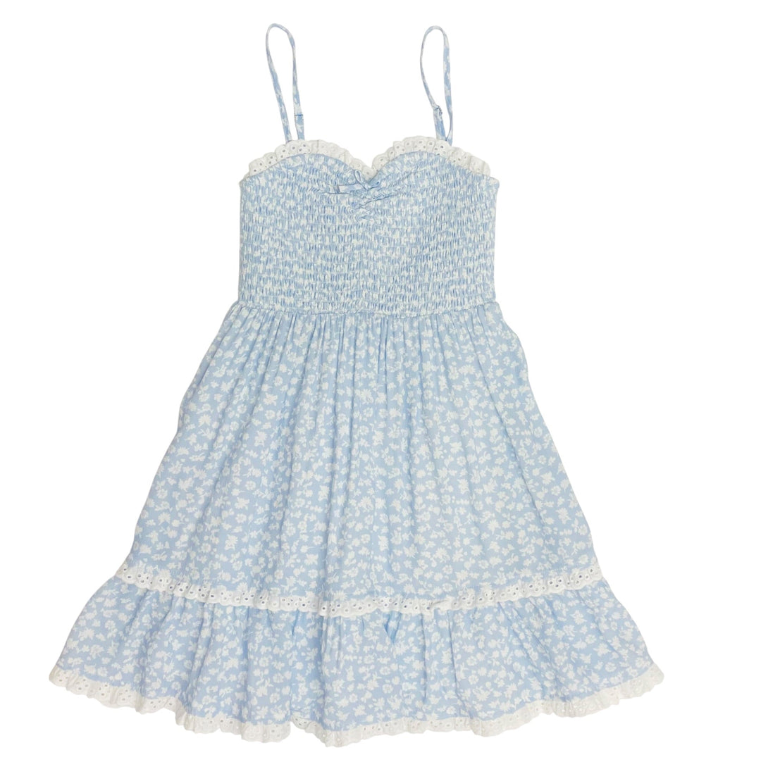 Tween Dresses | Dana Dress- Blue Ditsy Floral | Katie J NYC