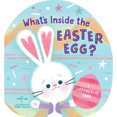 board book shaped like an Easter Egg with a little bunny on the front cover. 