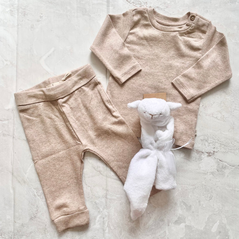 Baby Unisex Set | 2 PCS: Oatmeal Layette Set | BABYFACE