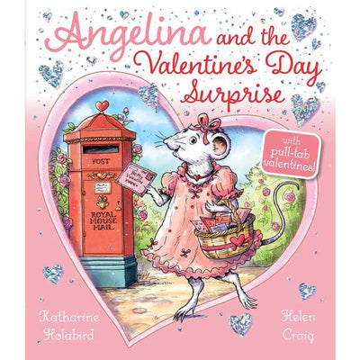 Angelina ballerina book with Valentines day theme 