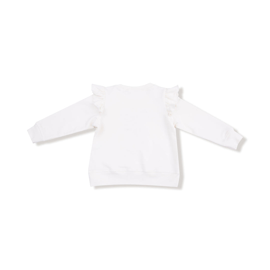 back of White long-sleeve shirt on a white background