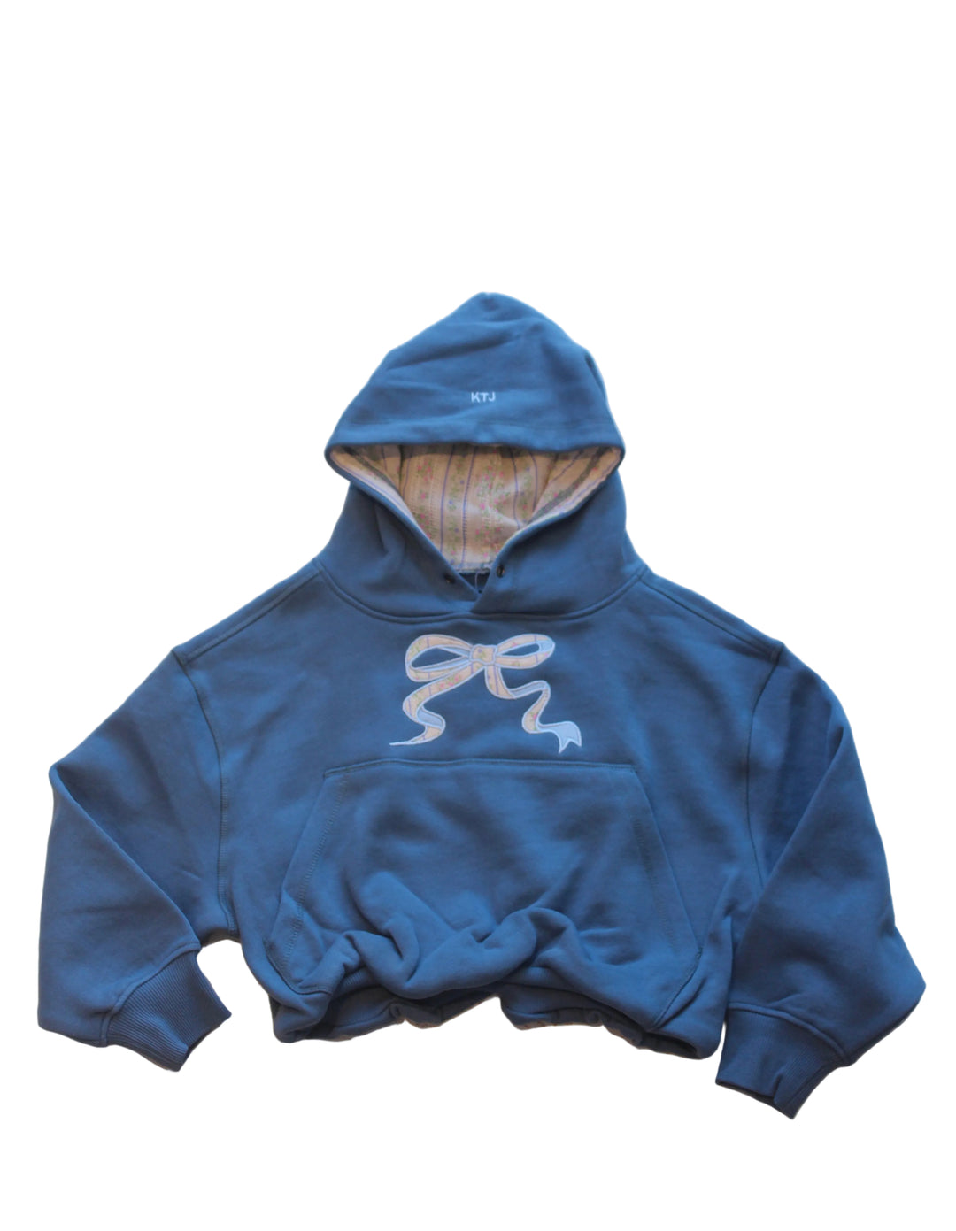 Tween Sweater | Ryan Hoodie- Denim Blue Vintage Floral | Katie J NYC