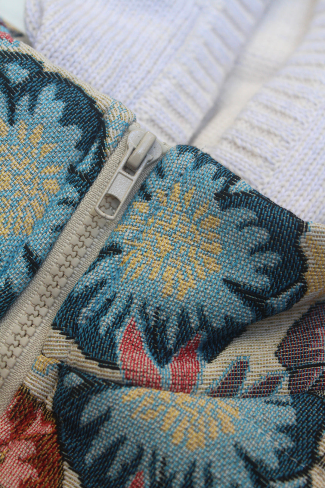 Tween Sweater | Tapestry Hoodie Vest- Floral Tapestry | Tenly