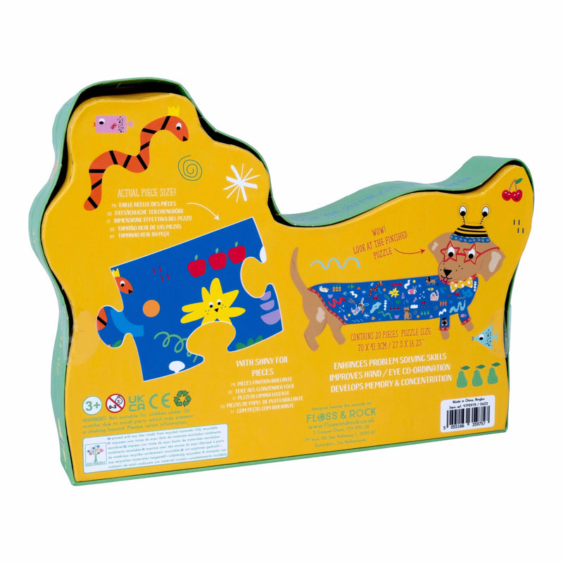 Puzzle | Pets 20pc "Sausage Dog" Shaped | Floss and Rock