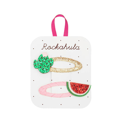 Snap Clips | Glitter Cactus and Watermelon | Rockahula Kids