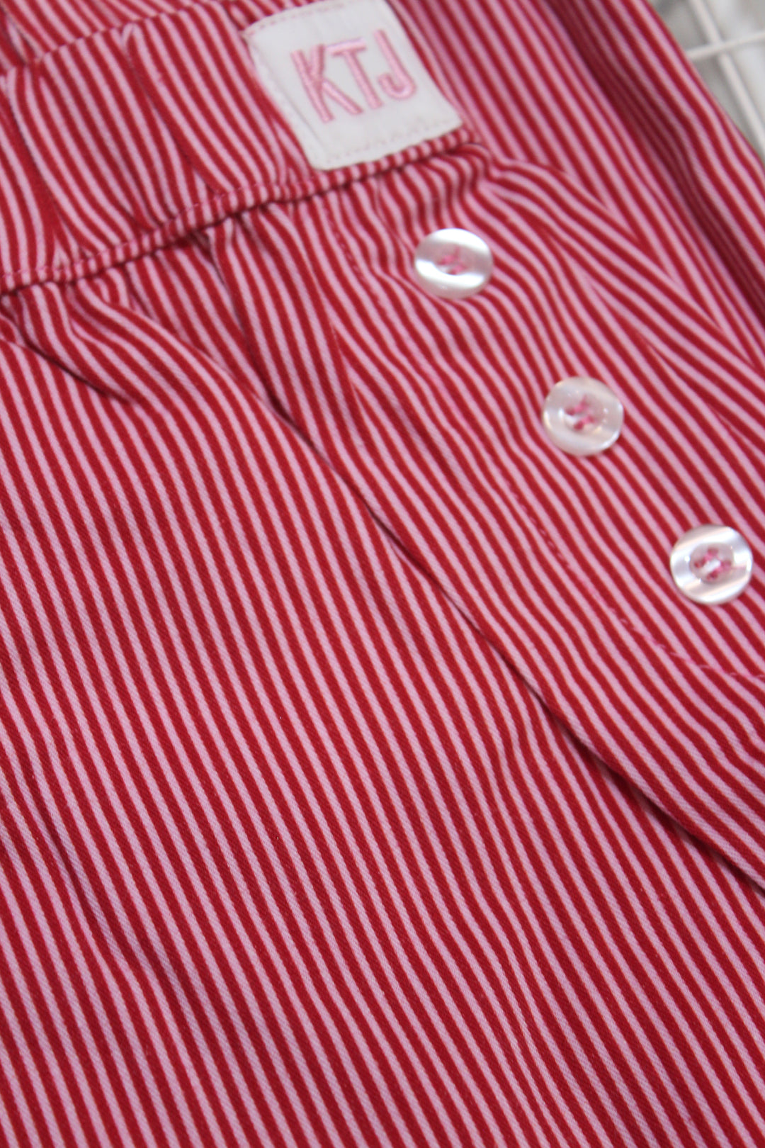 Tween Bottoms | Quincy Pants - True Red/Baby Pink | Katie J NYC