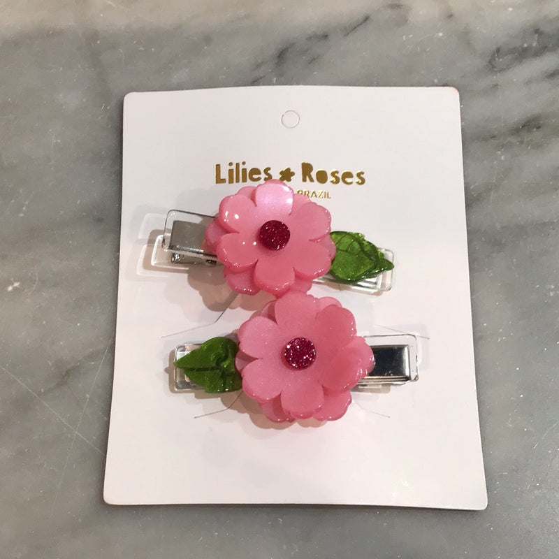 Alligator Clips | Peonies Flowers- Pink | Lilies and Roses NY