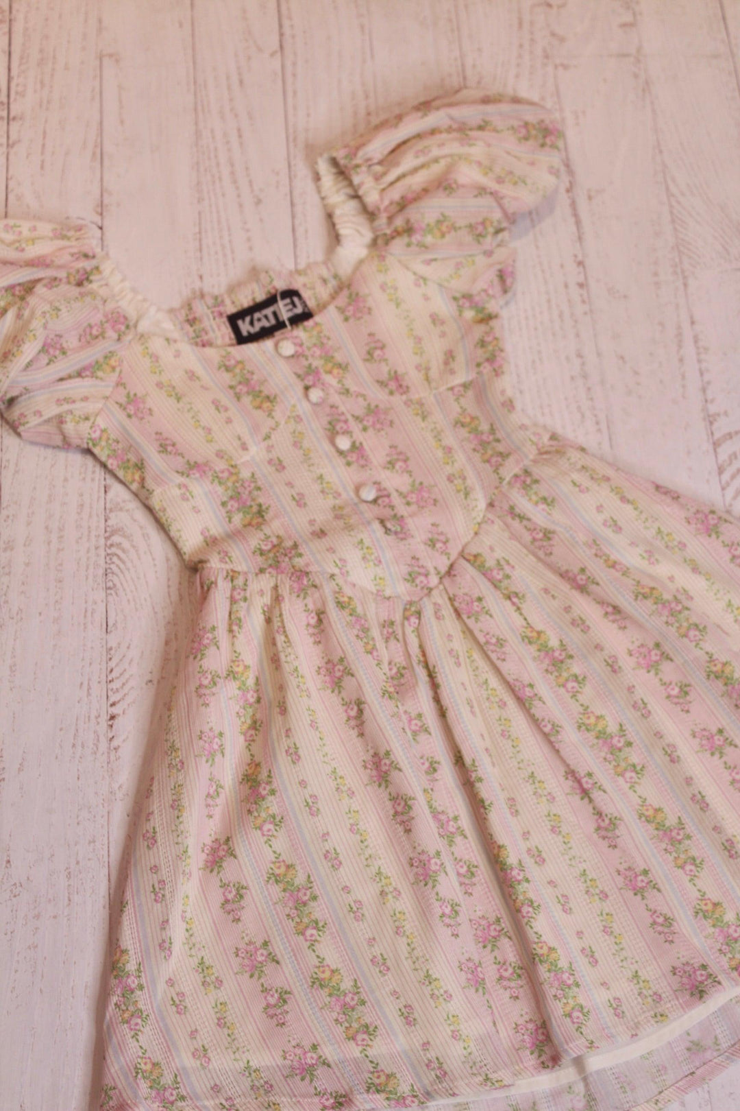 Tween Dresses | Greta Dress - Shabby Floral Stripe | Katie J NYC