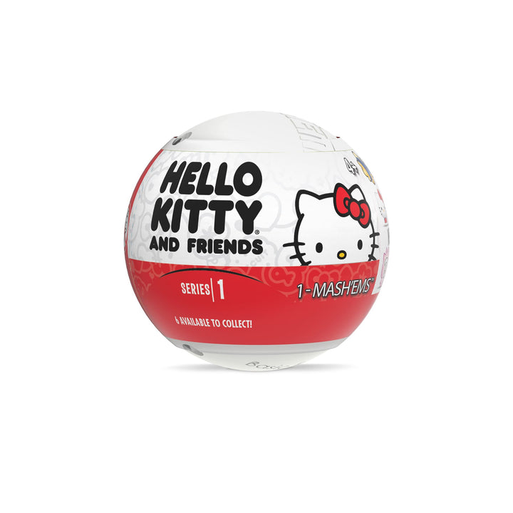 Hello Kitty and Friends collectible ball with red and white design on a white background