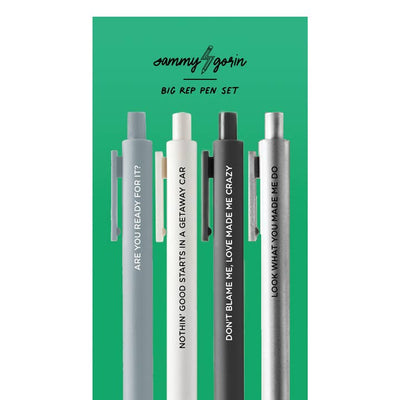 Taylor Swift pen set with the theme of the Big Reputation album. 4 pens. 