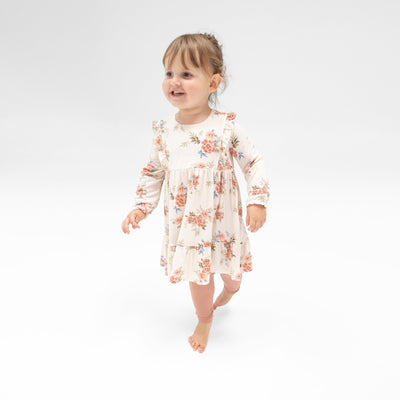 Little Girl modeling the dress and leggings. 