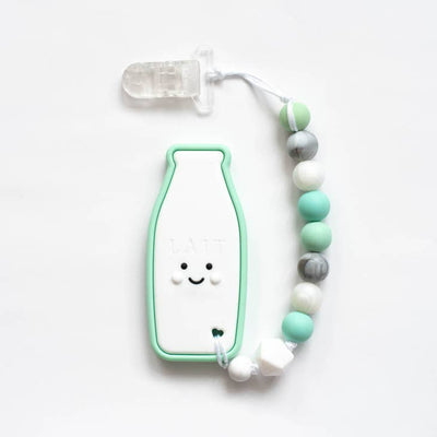 Teether with Clip | Milk Bottle- assorted | Baby Boos Teethers