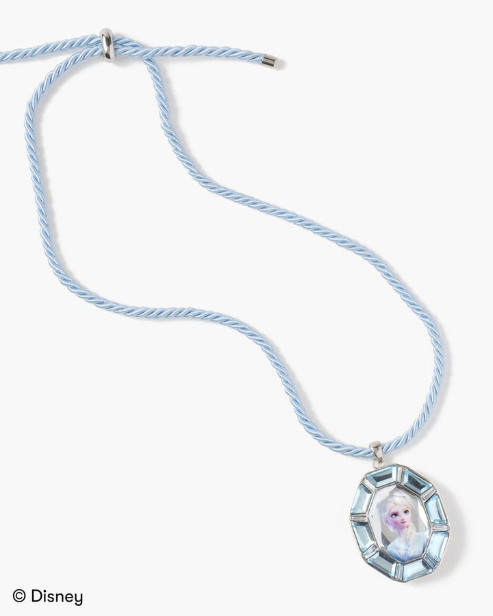 Necklace with a pendant featuring a character from Disney on a white background