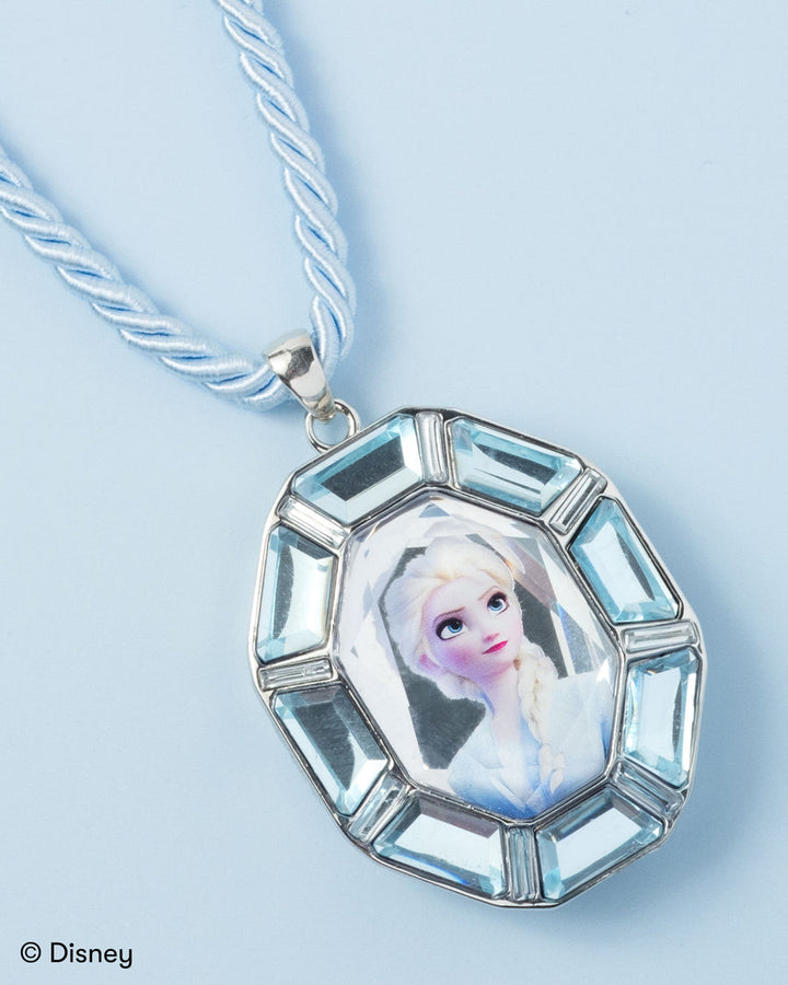 Necklace with pendant featuring a character from Disney on a light blue background