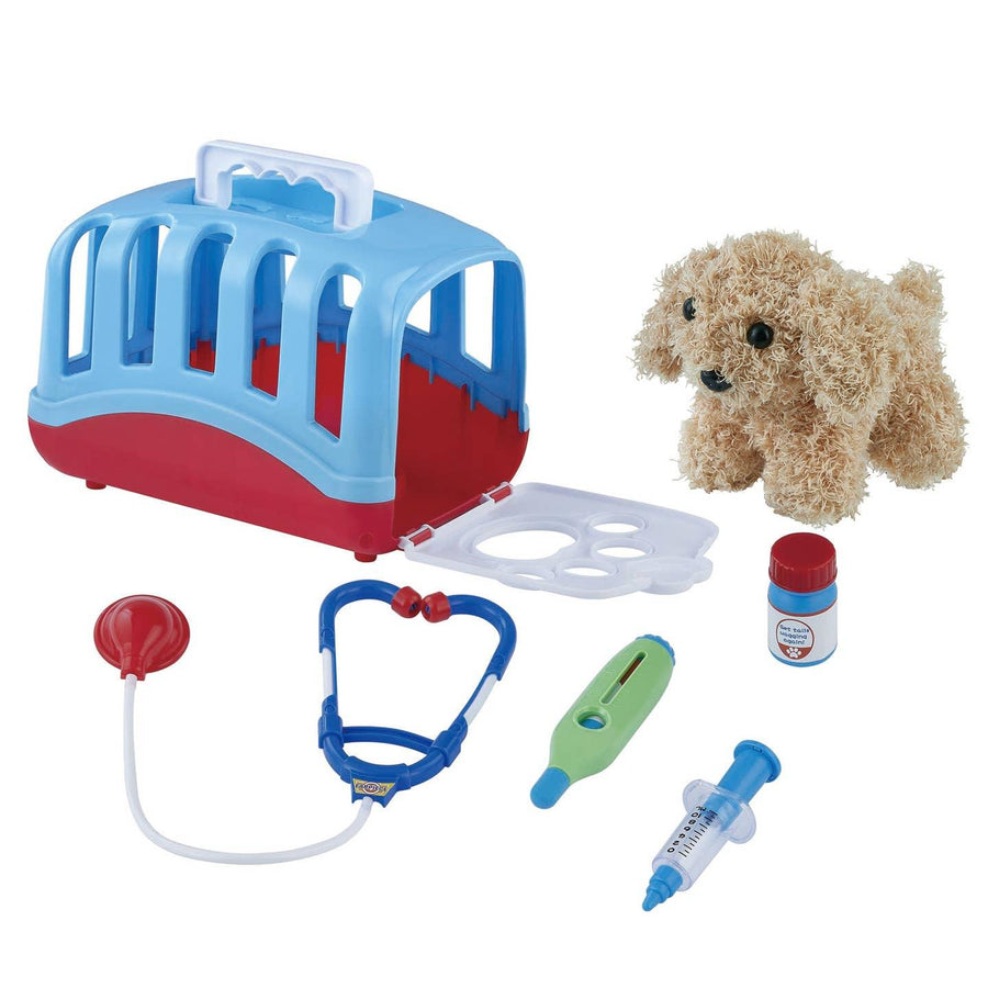 this is all that comes in the puppy vet set: puppy, carry case, medicine and doctor tools to treat the puppy. 