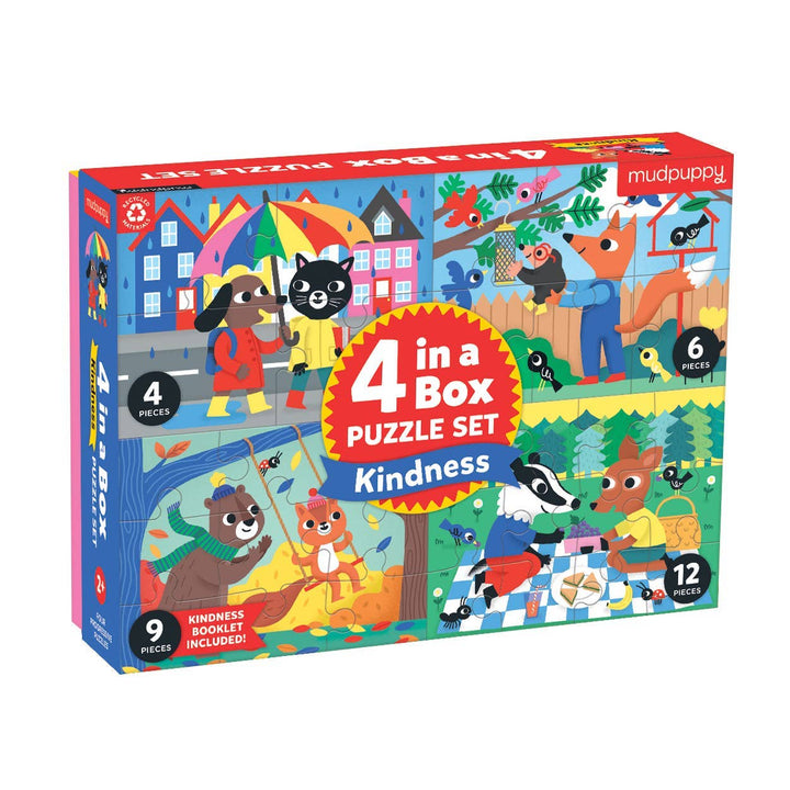 Toys | Kindness 4-in-A Box Puzzle | Mudpuppy