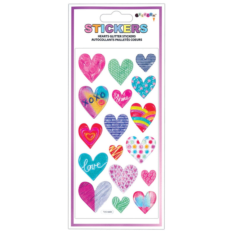 Stickers | Hearts Glitter | IScream