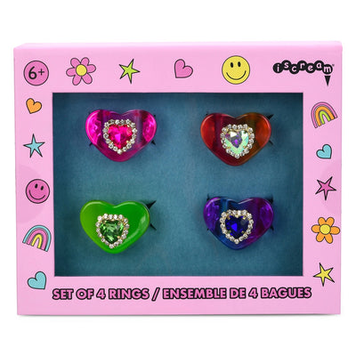 Kids Jewelry Set | Jewel Heart Rings | Iscream