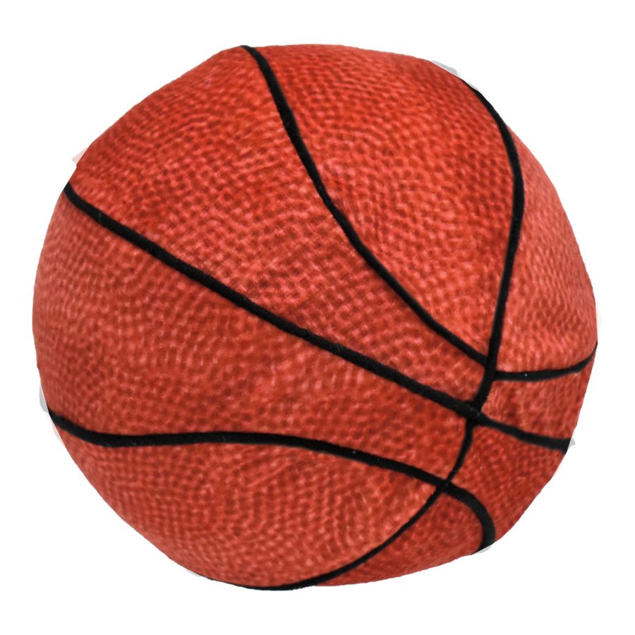 Basketball with black lines on a white background
