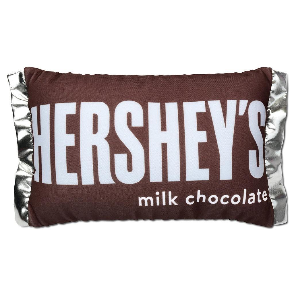 microbead plush pillow that looks like a Hershey bar