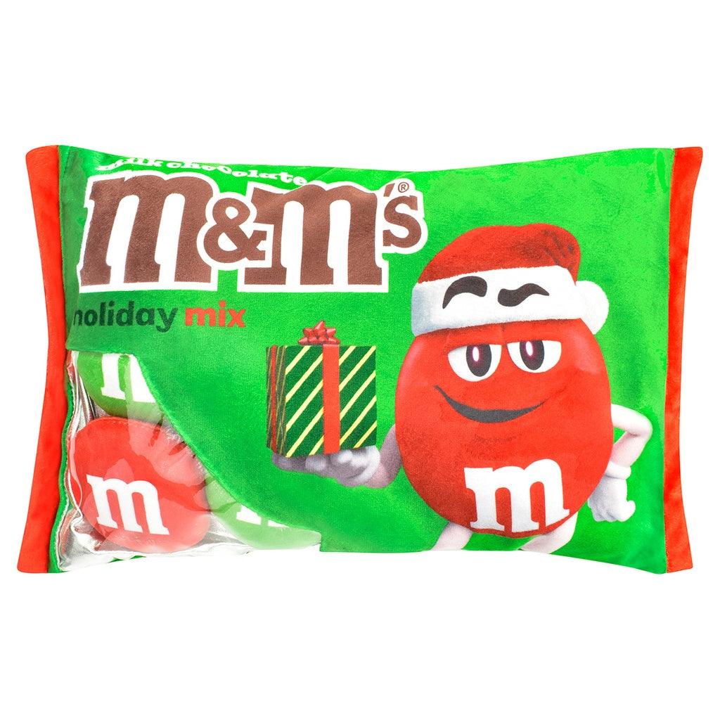 Holiday M and M's in red and green colors. plush packaging just like the candy with removable M and M's 