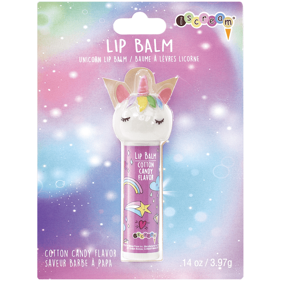 lip balm stick with a unicorn cap as a top. 