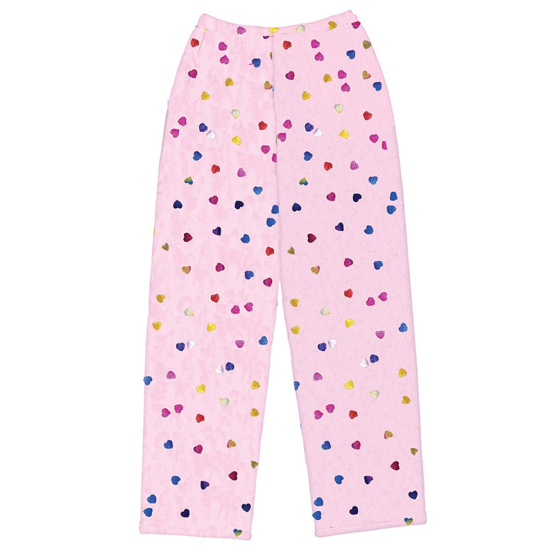 Girls Lounge Pants| Colorful Foil Hearts | IScream