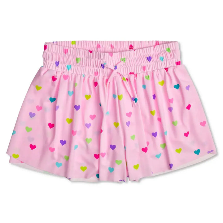 Tween Bottoms | Butterfly Shorts - Confetti Hearts | IScream